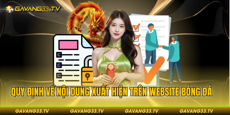 Điều Khoản Điều Kiện 3 Quy định về nội dung xuất hiện trên website bóng đá