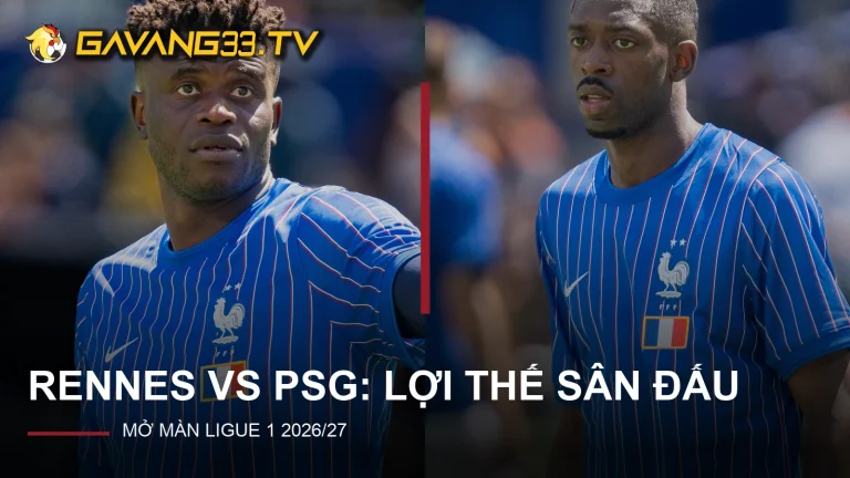 Nhận định Rennes vs PSG: Lợi thế sân đấu và cơ hội mở màn 3 Brice Samba và Ousmane Dembélé, cầu thủ Rennes và PSG, có logo GavangTV