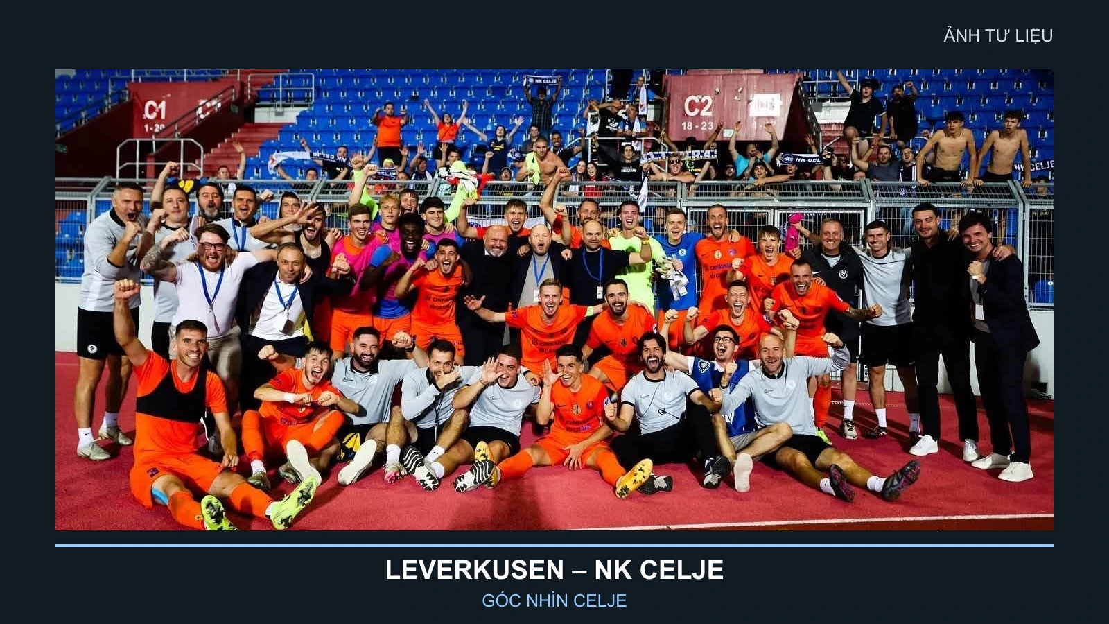 Góc chiến thuật nhận định Leverkusen vs NK Celje 2 Ảnh tư liệu tập thể NK Celje ăn mừng sau trận đấu
