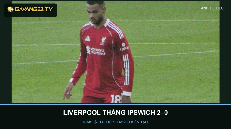 Liverpool thắng Ipswich 2-0, Alisson ghi dấu mốc lịch sử 1 Cody Gakpo trong màu áo Liverpool, ảnh tư liệu tháng 1/2026