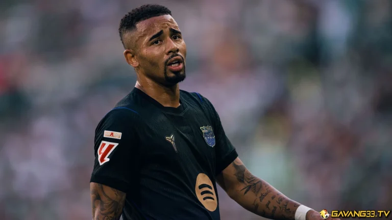 Gabriel Jesus trong trận Barcelona thắng Real Betis