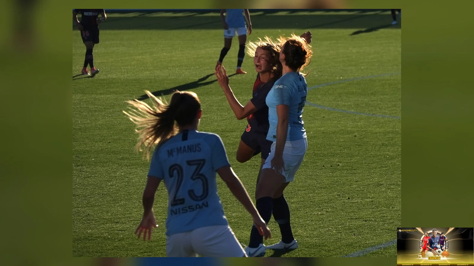 PSG Women trong trận đấu tại Manchester trong ảnh tư liệu trước trận